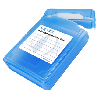 LogiLink Abschließbare Schutzbox für 3,5'' HDD – Blau