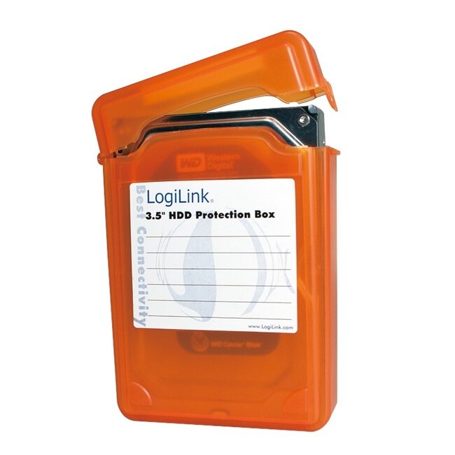 Abschließbare Schutzbox für 3,5'' HDD – Orange