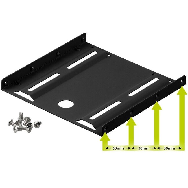 2,5'' HDD/SSD auf 3,5'' Einbaurahmen / schwarz