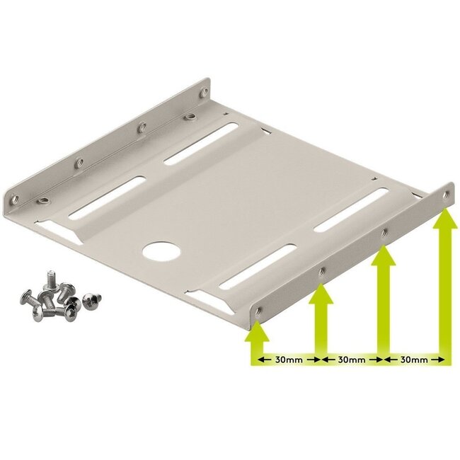 2,5'' HDD/SSD auf 3,5'' Einbaurahmen / Beige