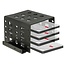 Premium 4x 2,5'' HDD/SSD auf 3,5'' Einbaurahmen / Schwarz