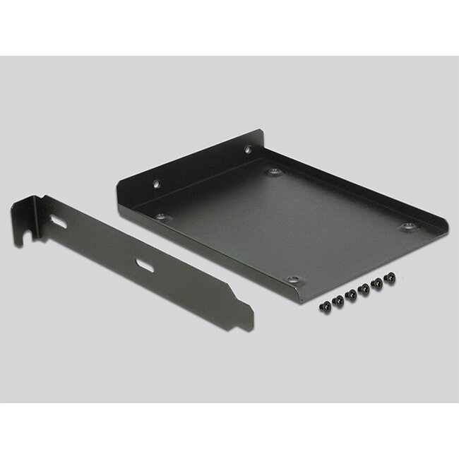 Premium 2,5'' HDD/SSD Montagerahmen für PCI/PCIe Slot – Schwarz