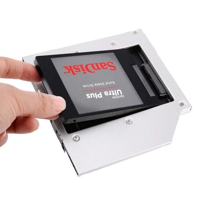 Orico 2,5'' SATA HDD/SSD auf 5,25'' Ultra Slim SATA Laufwerk (9,5mm) Caddy / Grau