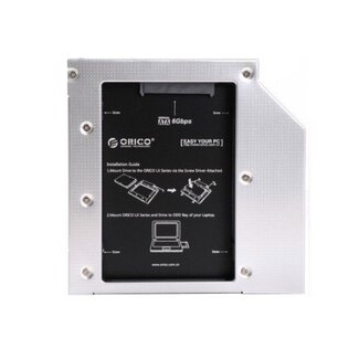 Orico Orico 2,5'' SATA HDD/SSD auf 5,25'' Slim SATA Laufwerk (12,7mm) Caddy / Grau