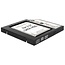 Premium 2,5'' SATA HDD/SSD auf 5,25'' Slim SATA Laufwerk (12,7mm) Caddy / Schwarz