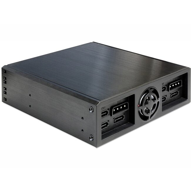 Premium 6x 2,5'' HDD/SSD auf 5,25'' Slot Mobile Rack / Schwarz