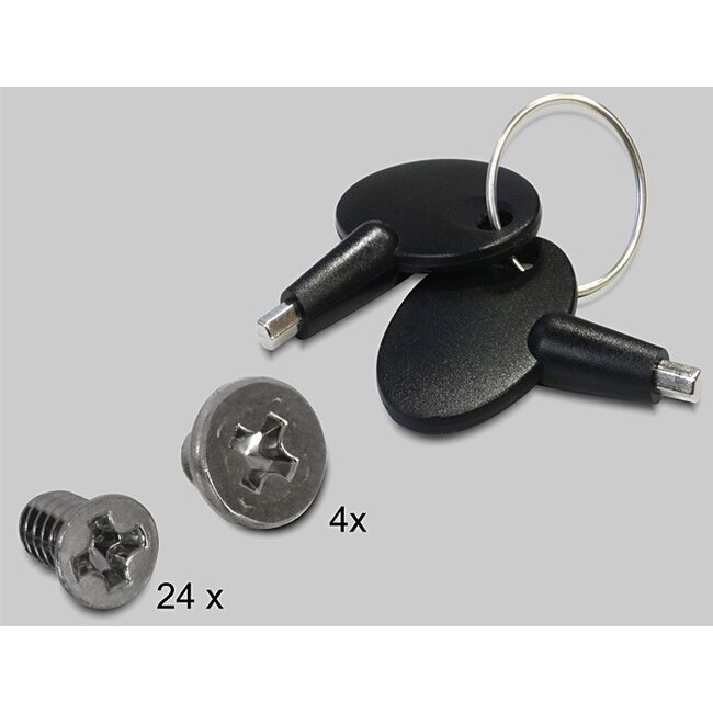 Premium 6x 2,5'' HDD/SSD auf 5,25'' Slot Mobile Rack / Schwarz