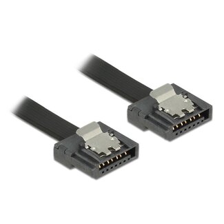 DeLOCK SATA FLEXI Datenkabel flach SATA600 6 Gbit/s schwarz 0,50 m
