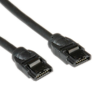 Roline SATA-Datenkabel rund SATA600 6 Gbit/s schwarz 0,50 m