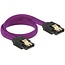 Premium SATA-Datenkabel Nylon SATA600 6 Gbit/s Lila 0,30 m