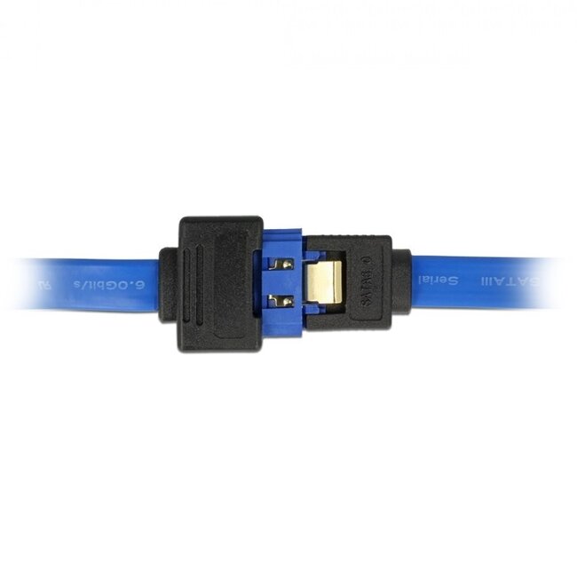 SATA Datenverlängerungskabel flach SATA600 6 Gbit/s blau 0,20 m