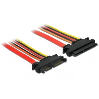 InLine SATA Daten- und Stromverlängerungskabel - 3,3V + 5V + 12V - SATA600 - 6 Gbit/s - 0,5 m