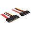 SATA Daten- und Stromverlängerungskabel - 5V + 12V - SATA600 - 6 Gbit/s - 0,30 m