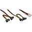 Molex (m) auf 4x SATA (w) Winkel mit Metallklammer Splitter - 0,50 m
