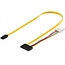 SATA-auf-SATA Daten- und Molex-Stromkabel - SATA600 - 6 Gbit/s - Gelb - 0,5 m