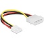 Molex (m) - Floppy (w) Stromkabel - 0,10 Meter