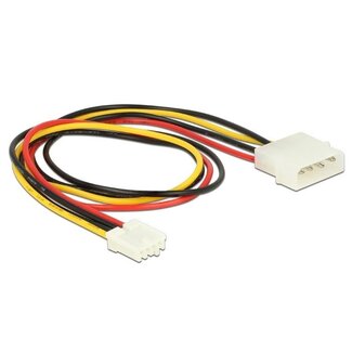 DeLOCK Molex (m) - Floppy (w) Stromkabel - 0,40 Meter