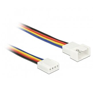 DeLOCK 4-Pin Gehäuselüfter PWM (m) - 4-Pin Gehäuselüfter PWM (w) Verlängerungskabel - 0,20 m