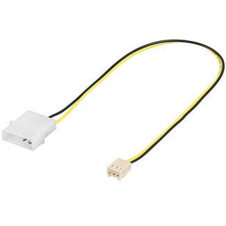 DeLOCK 3-Pin Gehäuselüfter- zu Molex Stromkabel - 0,30 m