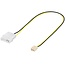 3-Pin Gehäuselüfter- zu Molex Stromkabel - 0,30 m