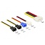 Molex (m) - 4x 3-Pin Gehäuselüfter Stromkabel (2x 12V + 1x 7V + 1x 5V) - 0,20 m