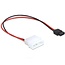 Slim SATA (w) - Molex (m) Kabel - 0,25 Meter