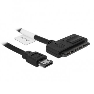 DeLOCK Power over eSATA (eSATAp) zu SATA 22-pol Kabel für 2,5'' HDD (5V) - SATA300 - 3 Gbit/s - Schwarz - 0,5 m