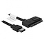 Power over eSATA (eSATAp) zu SATA 22-pol Kabel für 2,5'' HDD (5V) - SATA300 - 3 Gbit/s - Schwarz - 0,5 m