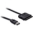 Power over eSATA (eSATAp) zu SATA 22-pol Kabel für 2,5''/3,5'' HDD (5V/12V) - SATA300 - 3 Gbit/s - 0,5 m - Schwarz