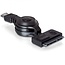 Power over eSATA (eSATAp) zu SATA 22-poliges ausziehbares Kabel für 2,5'' HDD (5V) - SATA300 - 3 Gbit/s / Schwarz - 1,2 m
