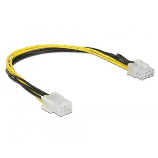 DeLOCK PCIe 6-polig (w) auf PCIe 8-polig (m) Stromkabel - 0,30 m