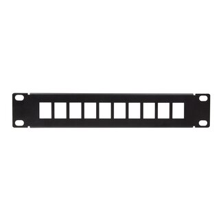 LogiLink 10 Zoll Patchpanel | für 10 Keystone-Module | 1U | Schwarz