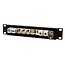 10 Zoll Patchpanel | für 10 Keystone-Module | 1U | Schwarz