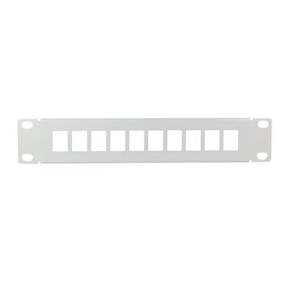 LogiLink 10 Zoll Patchpanel | 10 Keystone Module | 1U | Grau