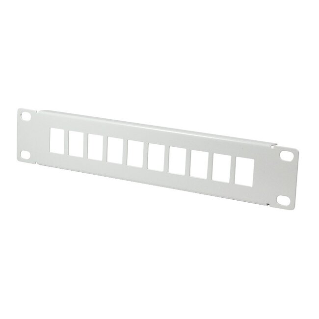 10 Zoll Patchpanel | 10 Keystone Module | 1U | Grau