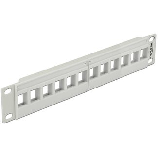 DeLOCK Delock 10 Zoll Patchpanel | 12 Keystone Module | 1U | Grau