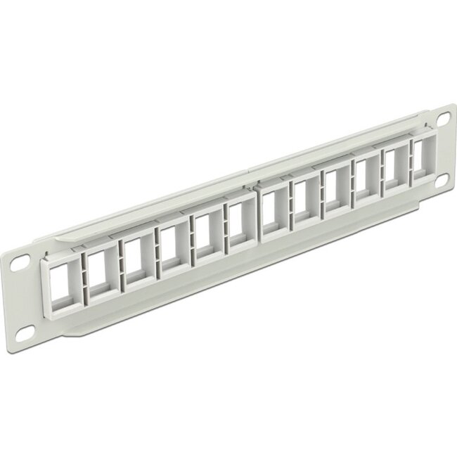 Delock 10 Zoll Patchpanel | 12 Keystone Module | 1U | Grau