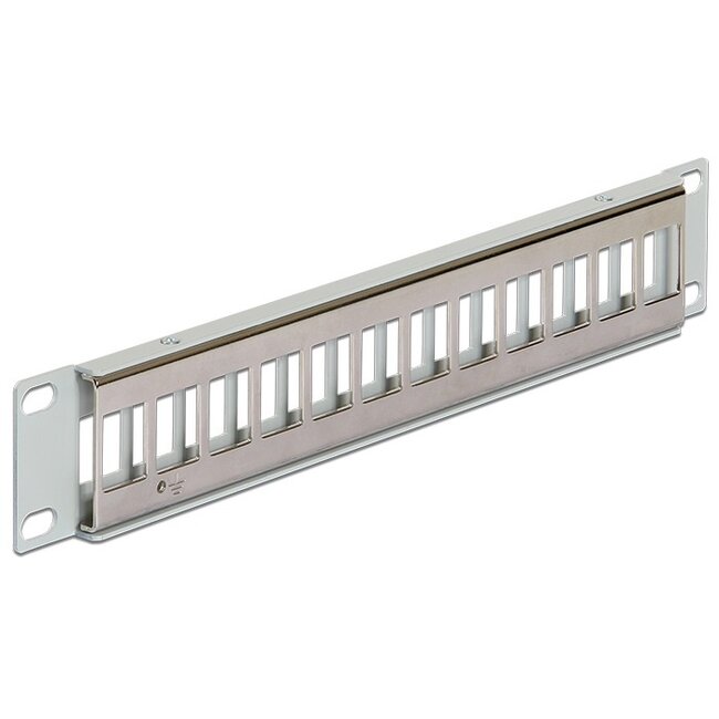 Delock 10 Zoll Patchpanel | 12 Keystone Module | 1U | Grau