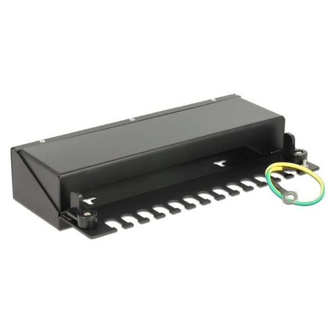 Desktop-Patchpanel für 12 Keystone-Module / Schwarz