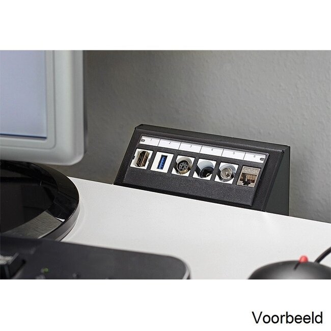 Multimedia-Panel für 6 Keystone-Module / Schwarz