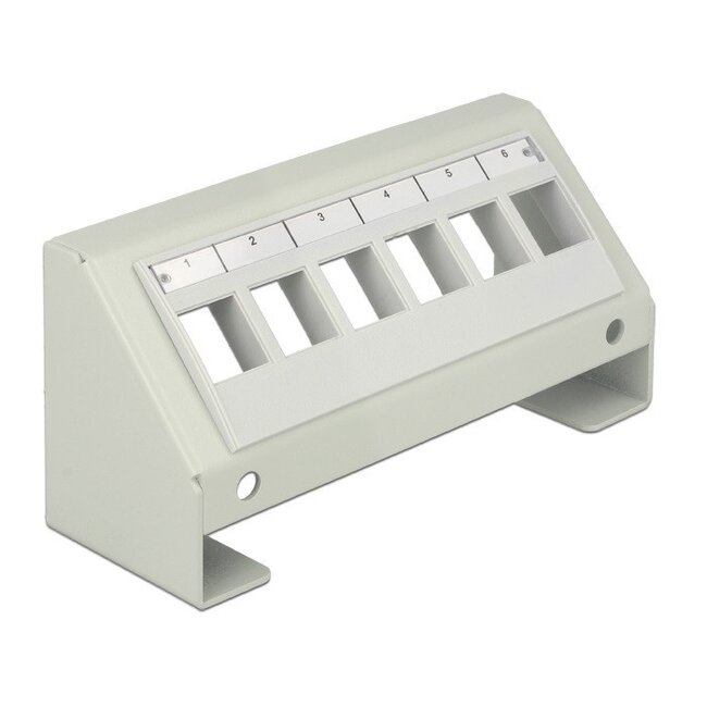 Multimedia-Panel für 6 Keystone-Module / Grau