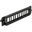 Montageplatte für 6 Keystone-Module / Schwarz