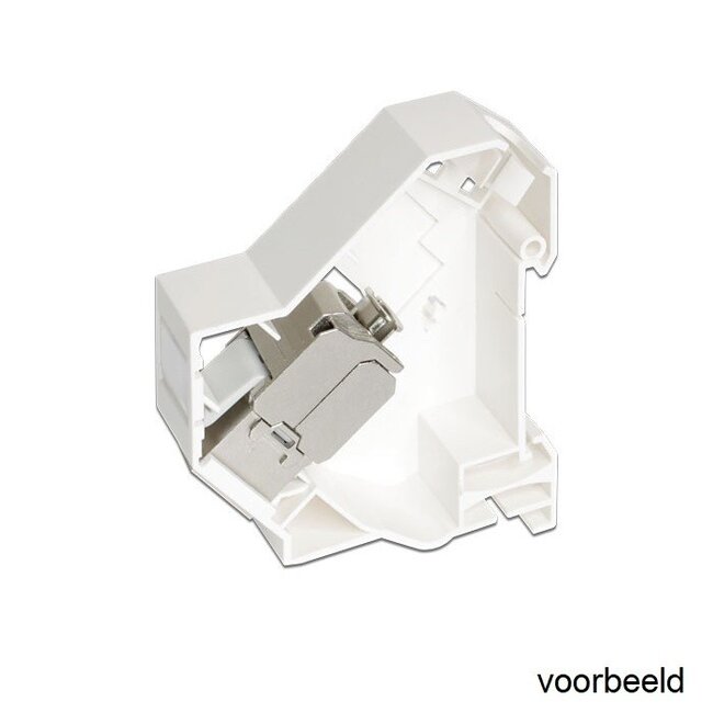 DIN-Schienenhalter für 1 Keystone-Modul (Version 1) / Weiß