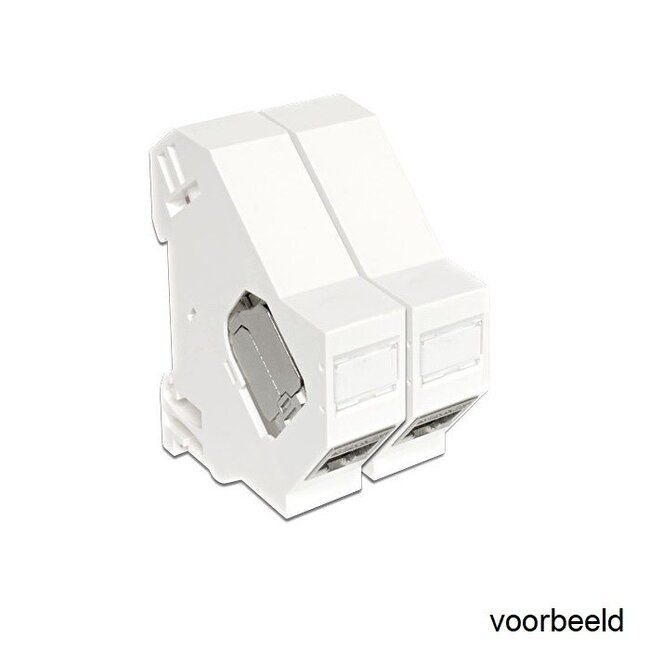 DIN-Schienenhalter für 1 Keystone-Modul (Version 1) / Weiß