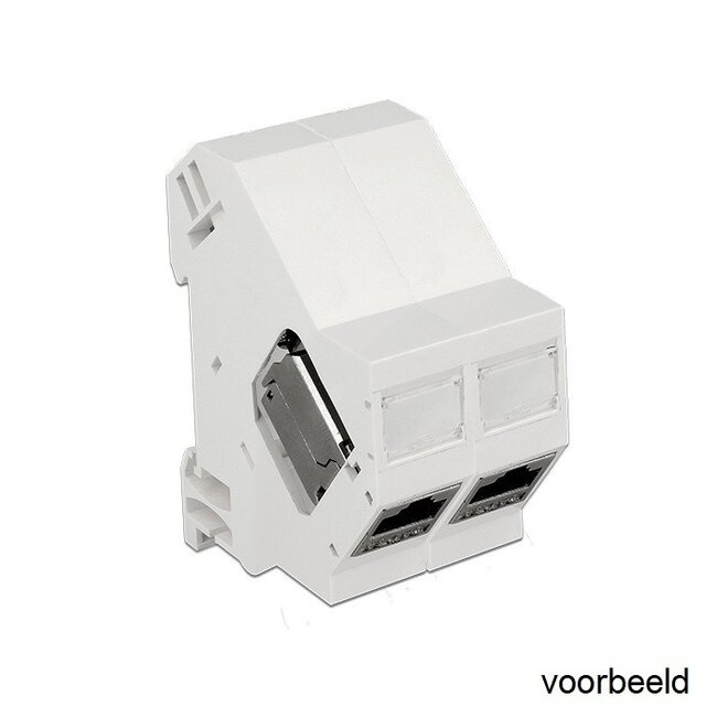 DIN-Schienenhalter für 1 Keystone-Modul (Version 2) / Weiß