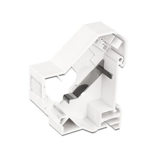 DeLOCK DIN-Schienenhalter für 1 Keystone-Modul mit Erdung / Weiß