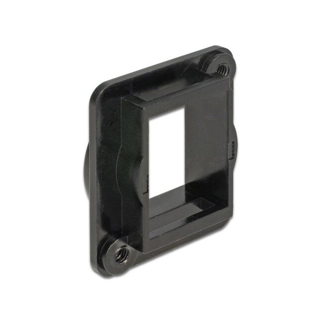D-Typ Montagerahmen für 1 Keystone Modul / Schwarz