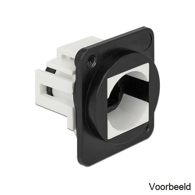 D-Typ Montagerahmen für 1 Keystone Modul / Schwarz