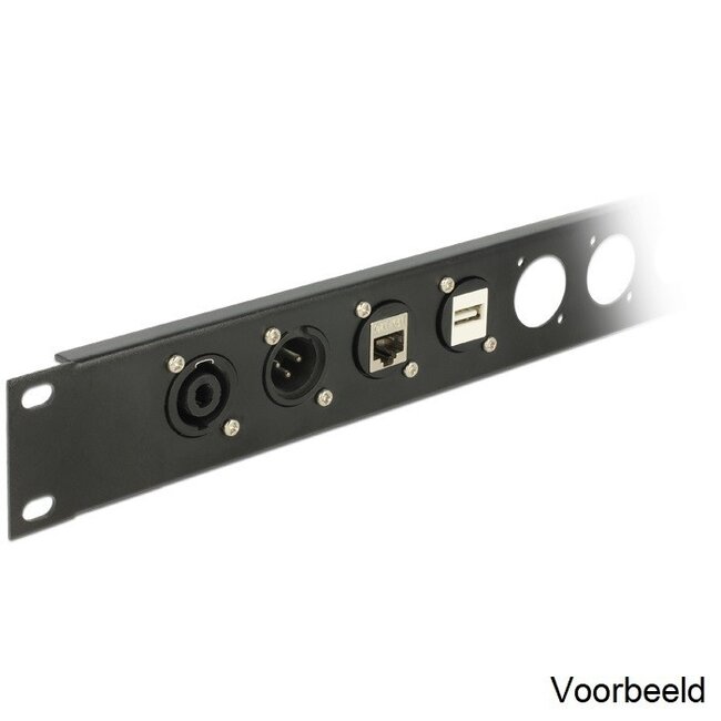 D-Typ Montagerahmen für 1 Keystone Modul / Schwarz