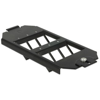 DeLOCK Einbau-Rahmen Bodeneinlassdose für 6 Keystone-Module / Schwarz